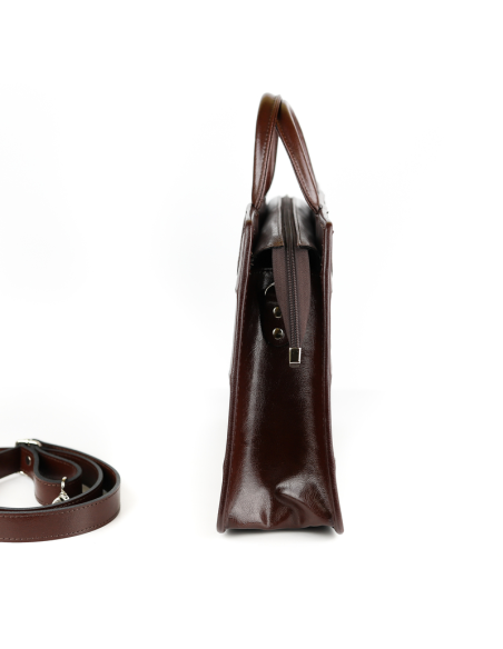 Dyplomatka damska pasy - jasny brąz