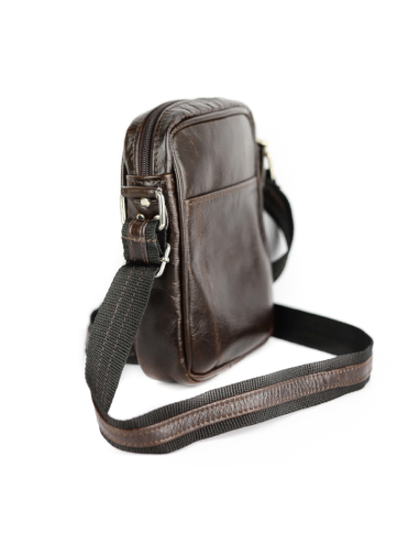 Listonoszka męska mała - gnieciony brąz