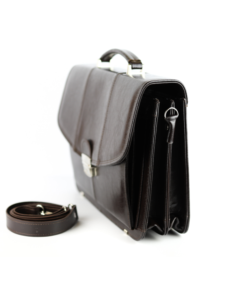 Teczka mała 2-komorowa mała - brąz