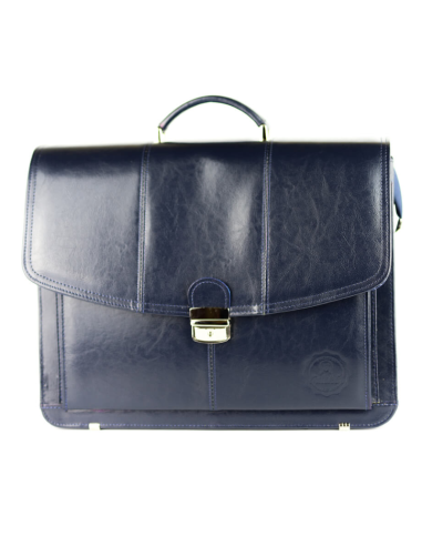 Teczka męska 3-komorowa - granat