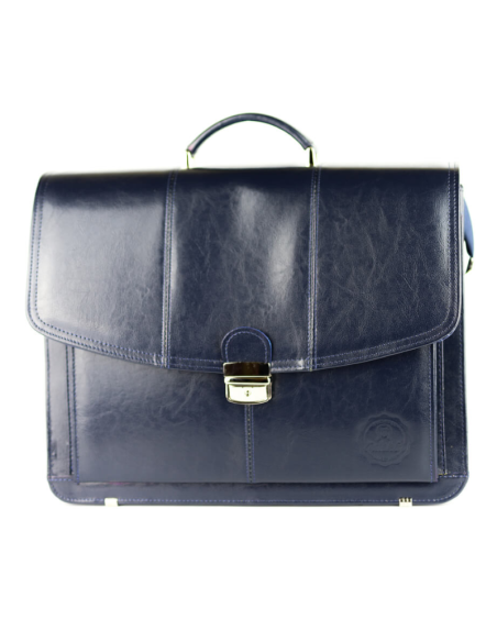 Teczka męska 3-komorowa - granat