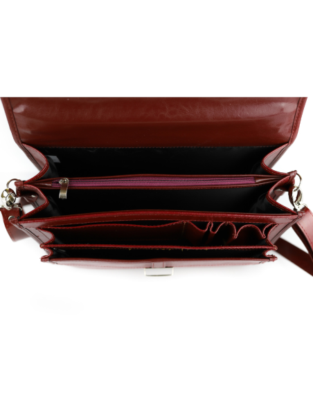 523 Teczka mała 2-komorowa-wiśnia