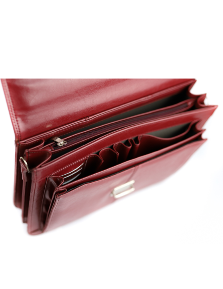 523 Teczka mała 2-komorowa-wiśnia