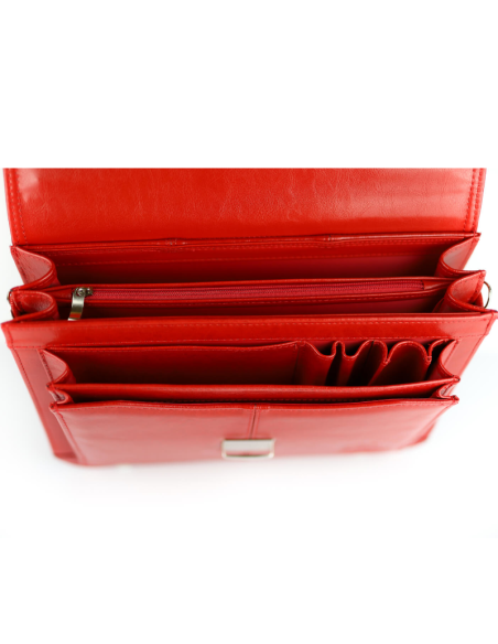 Teczka mała 2-komorowa mała -czerwona