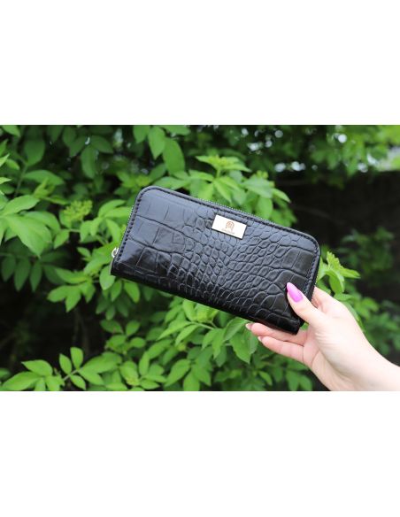 Portfel skórzany Korona - czarny CDL