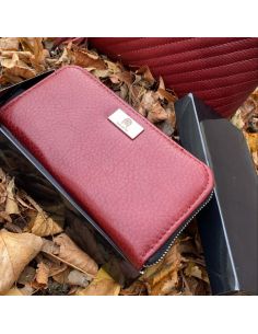 Portfel skórzany Korona - burgund