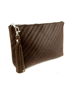 Kosmetyczka prostokąt - gnieciony koniak