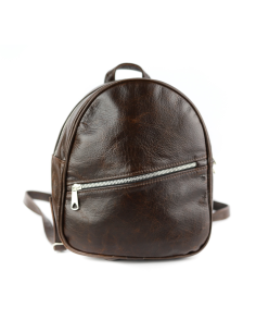 Plecak okrągły - gnieciony brąz 2