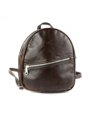 Plecak okrągły - gnieciony brąz