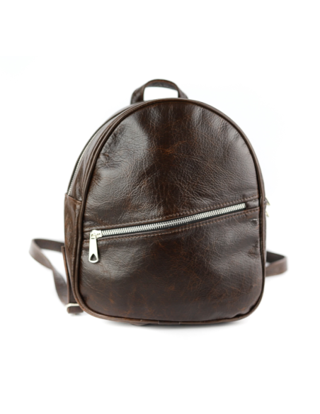 Plecak okrągły - gnieciony brąz