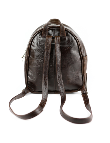 Plecak okrągły - gnieciony brąz