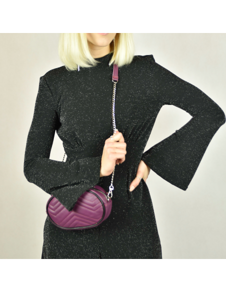 Skórzana Nerko-torebka-fioletowa-Producent Galskór-franczesko.pl