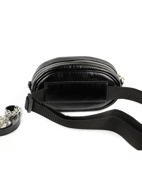 Skórzana Nerko-torebka-czarny croc. -Producent Galskór-franczesko.pl