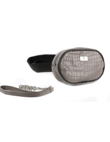 Skórzana Nerko-torebka-szary croc. -Producent Galskór-franczesko.pl