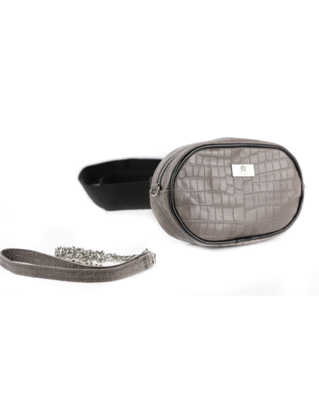 Skórzana Nerko-torebka-szary croc. -Producent Galskór-franczesko.pl