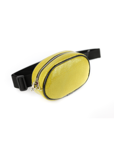 Skórzana Nerko-torebka-print jaszcz. żółty -Producent Galskór-franczesko.pl