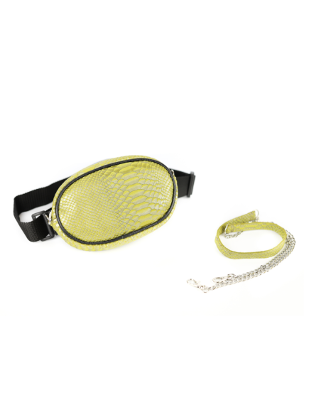 Skórzana Nerko-torebka- żółty croc. -Producent Galskór-franczesko.pl