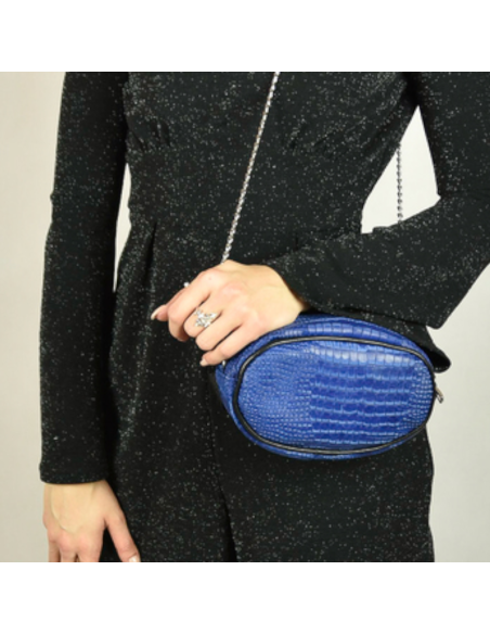 Skórzana Nerko-torebka-croc.granat -Producent Galskór-franczesko.pl