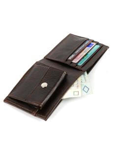 Elegancki, klasyczny, męski portfel,  z naturalnej skóry licowej. 2