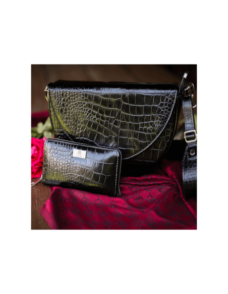 Portfel skórzany Korona - czarny CDL