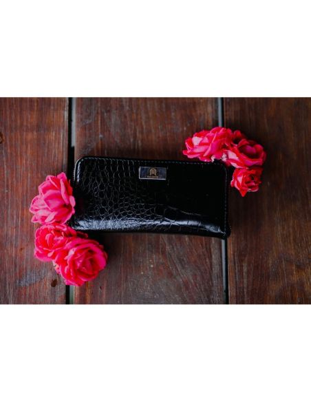 Portfel skórzany Korona - czarny CDL