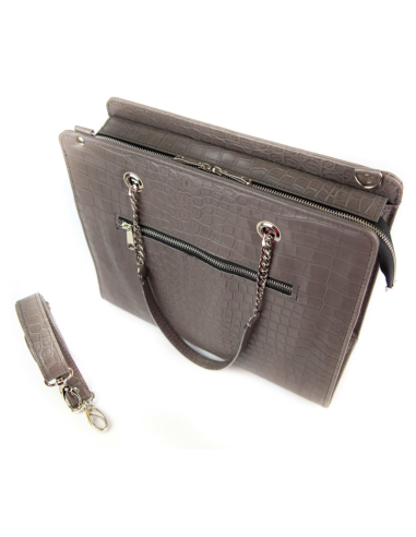 T-02 Torebka z oczkami -croc.siwy