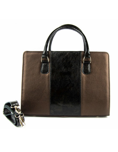 Torebka z 3 pasów - szampan brąz