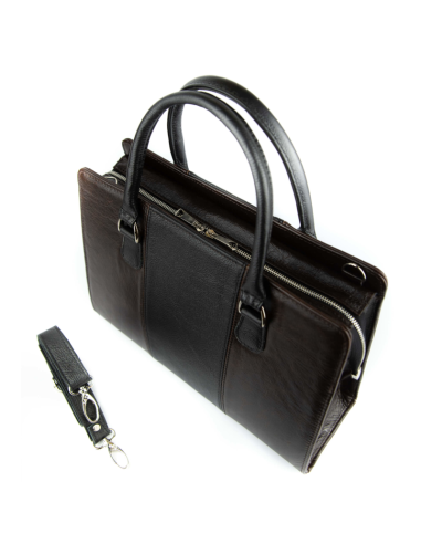 Torebka z 3 pasów - gnieciony brąz