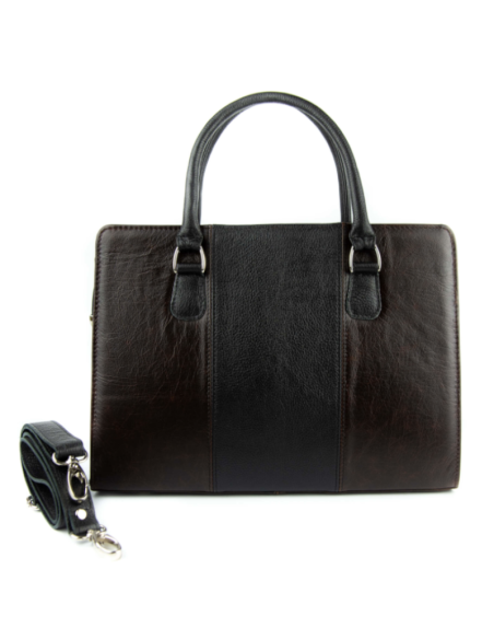 Torebka z 3 pasów - gnieciony brąz