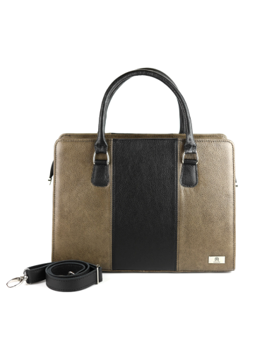 Torebka z 3 pasów - skalisty brąz