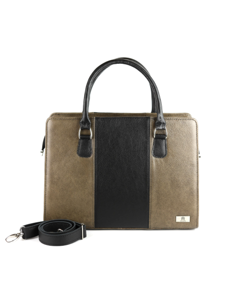 Torebka z 3 pasów - skalisty brąz