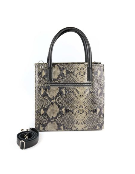 Torebka Aga- print wężowy szary