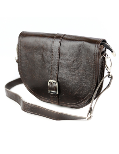 Torebka kopytko - gnieciony brąz