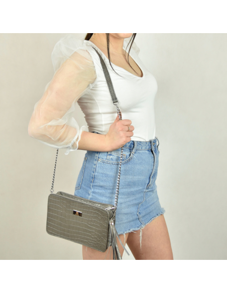 Torebka Marita - croc szary