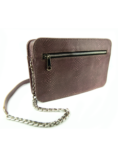 Torebka Marita - print jaszczurka róż