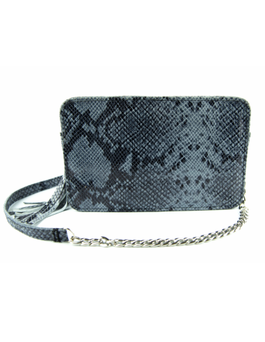 Torebka Marita  - print wężowy błękit