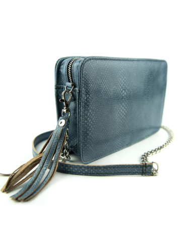 Torebka Marita - print jaszczurka błękit