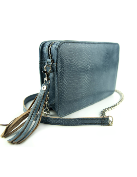 Torebka Marita - print jaszczurka błękit