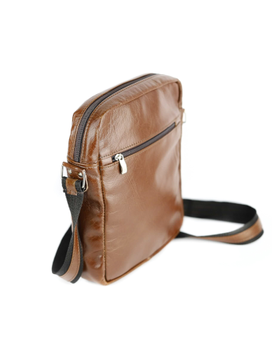 Listonoszka męska duża - gnieciony koniak