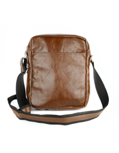 Listonoszka męska duża - gnieciony koniak