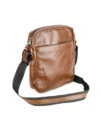 Listonoszka męska duża - gnieciony koniak