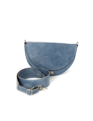 Torebka franczeska S - print jaszczurka błękit