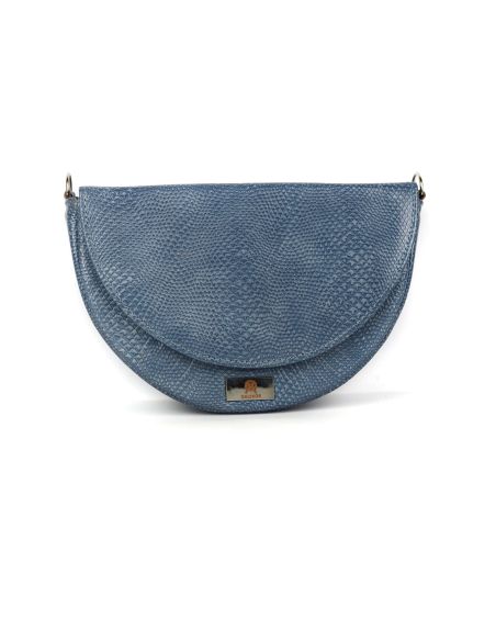 Torebka franczeska S - print jaszczurka błękit