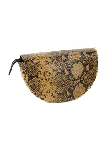 Torebka franczeska L - print wężowy jasny brąz