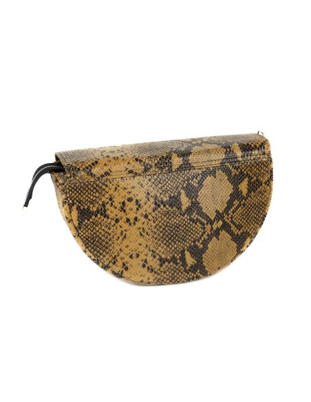 Torebka franczeska L - print wężowy jasny brąz