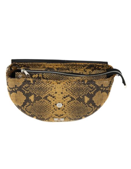 Torebka franczeska L - print wężowy jasny brąz