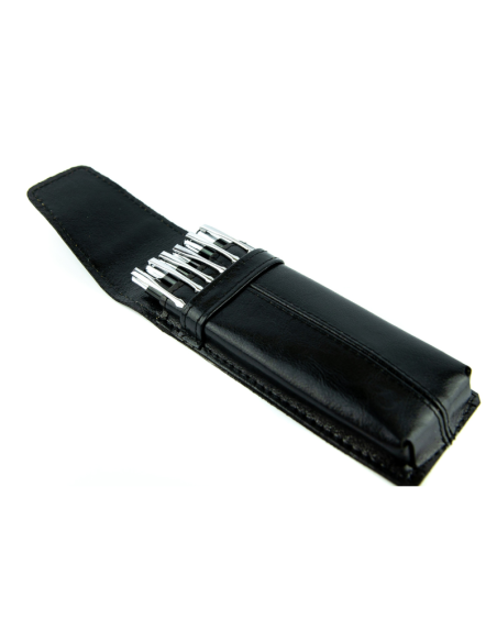 Piórnik duży twardy - czarny