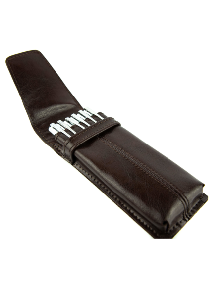 Piórnik Duży twardy - brąz