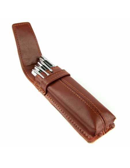 062 Piórnik mały twardy - koniak