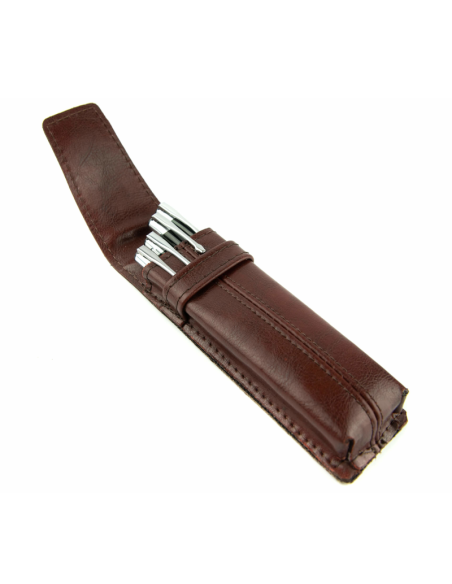 062 Piórnik mały twardy - jasny brąz